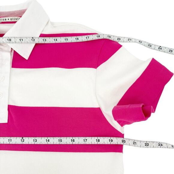 ALICE+OLIVIA Treva Boxy Polo Shirt M - Picture 9 of 10